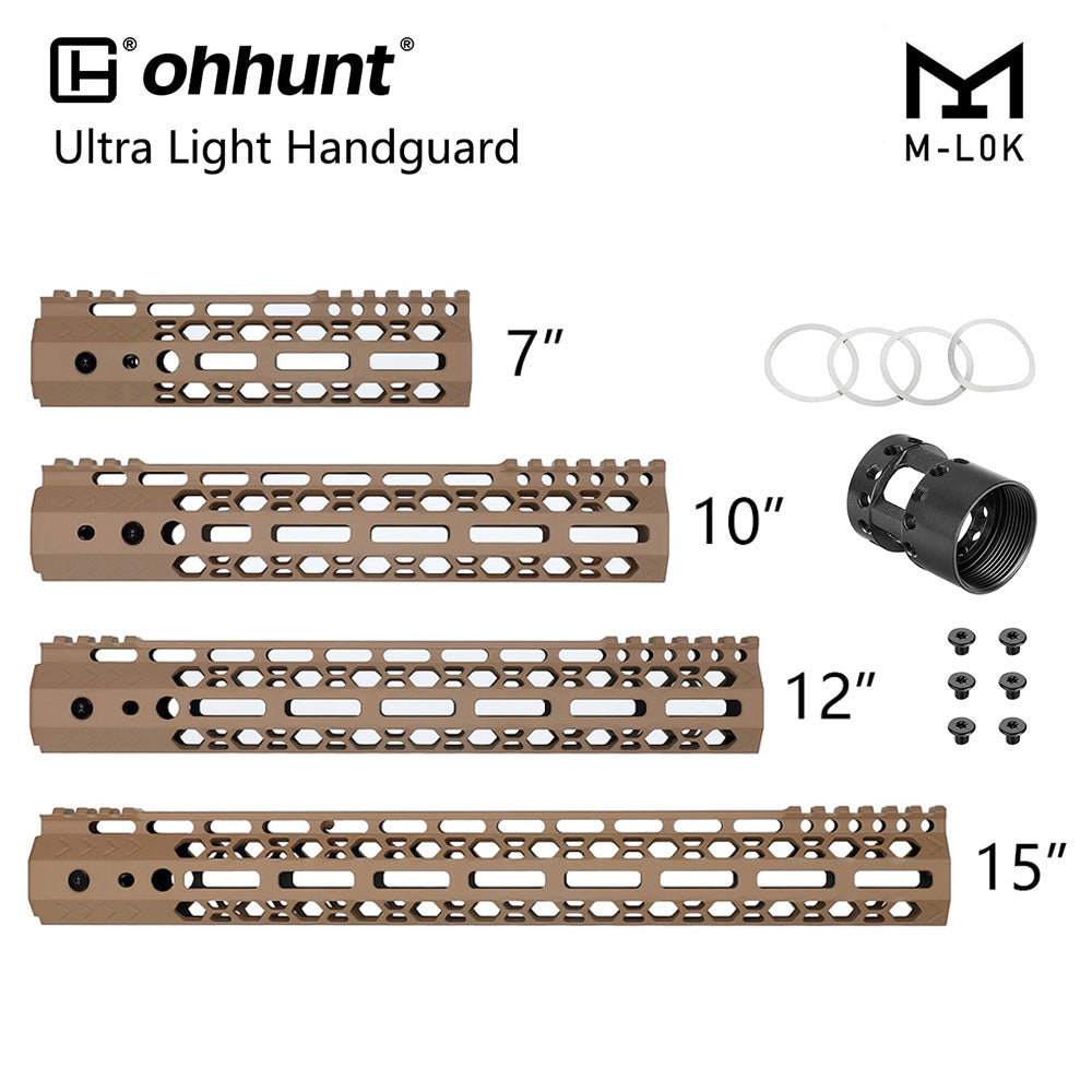 ohhunt Aluminium M-LOK & Keymod Rail Cover Rail Panel For Handguar