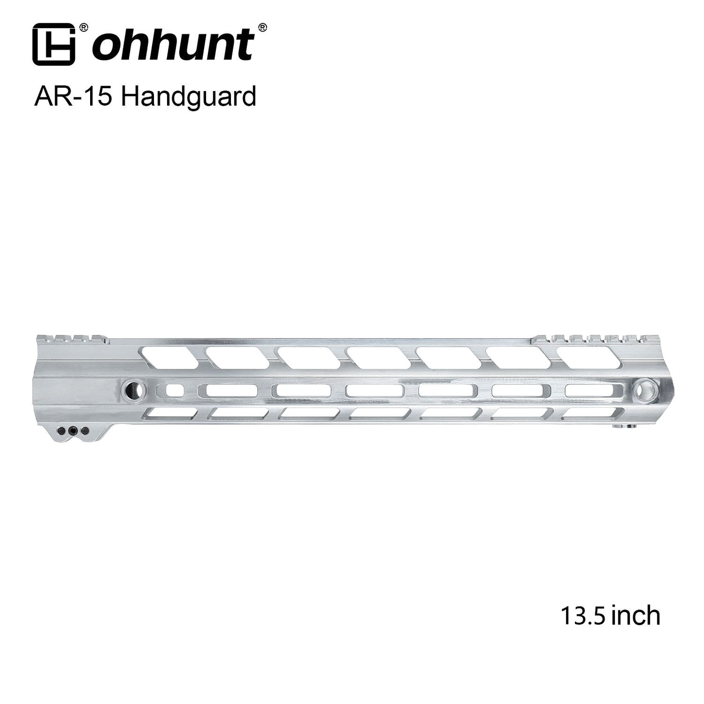 Unbranded Gen2 AR-15 Lightweight Free Float M-LOK Raw Handguard - 13.5 inch