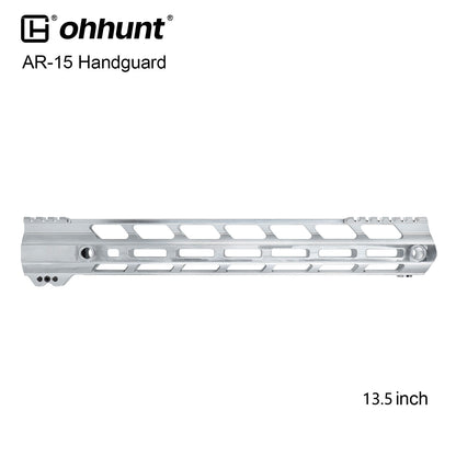 Unbranded Gen2 AR-15 Lightweight Free Float M-LOK Raw Handguard - 13.5 inch