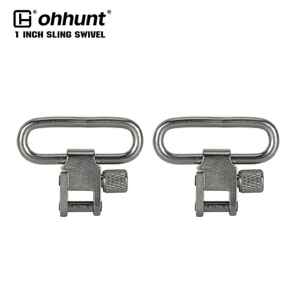 ohhunt® シルバー 1-1/4" ヘビーデューティー スリング スイベル - 2 パック