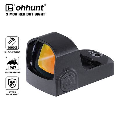 ohhunt® 3 MOA Micro Red Dot Sight with RMSc Footprint for Pistol