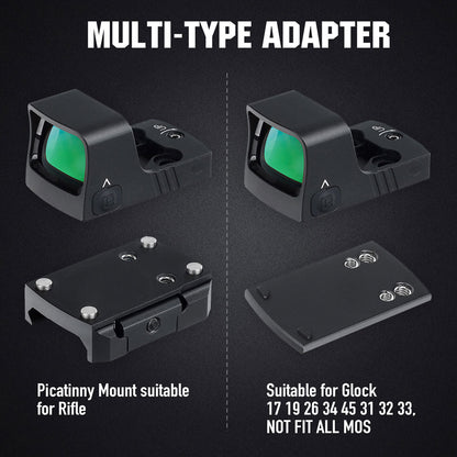 ohhunt® RD U1 3 MOA Micro Shake Awake Red Dot Sight mit RMSc Footprint Picatinny-Montage 10 Helligkeitsstufen