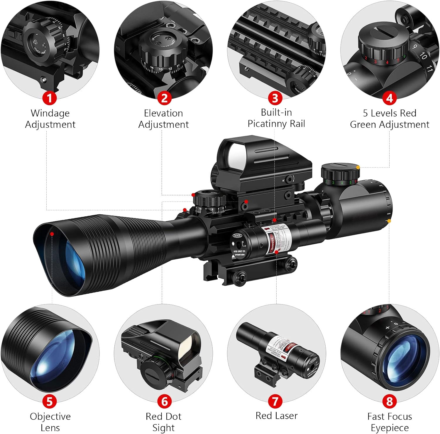 4-12X50 Rifle Scope