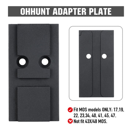 ohhunt® Red Dot Adapter Plate for Glock 17 19 Mos Compatible with Aimpoint ACRO FB O4