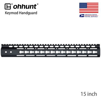 ohhunt AR15 Free Float Keymod Handguard с бочкообразной гайкой - 15 дюймов