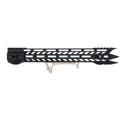 AR-15 Link Curved Handstop Metal Angled Foregrip 4.6" fit M-lok Handguard - Desert Dirt Color