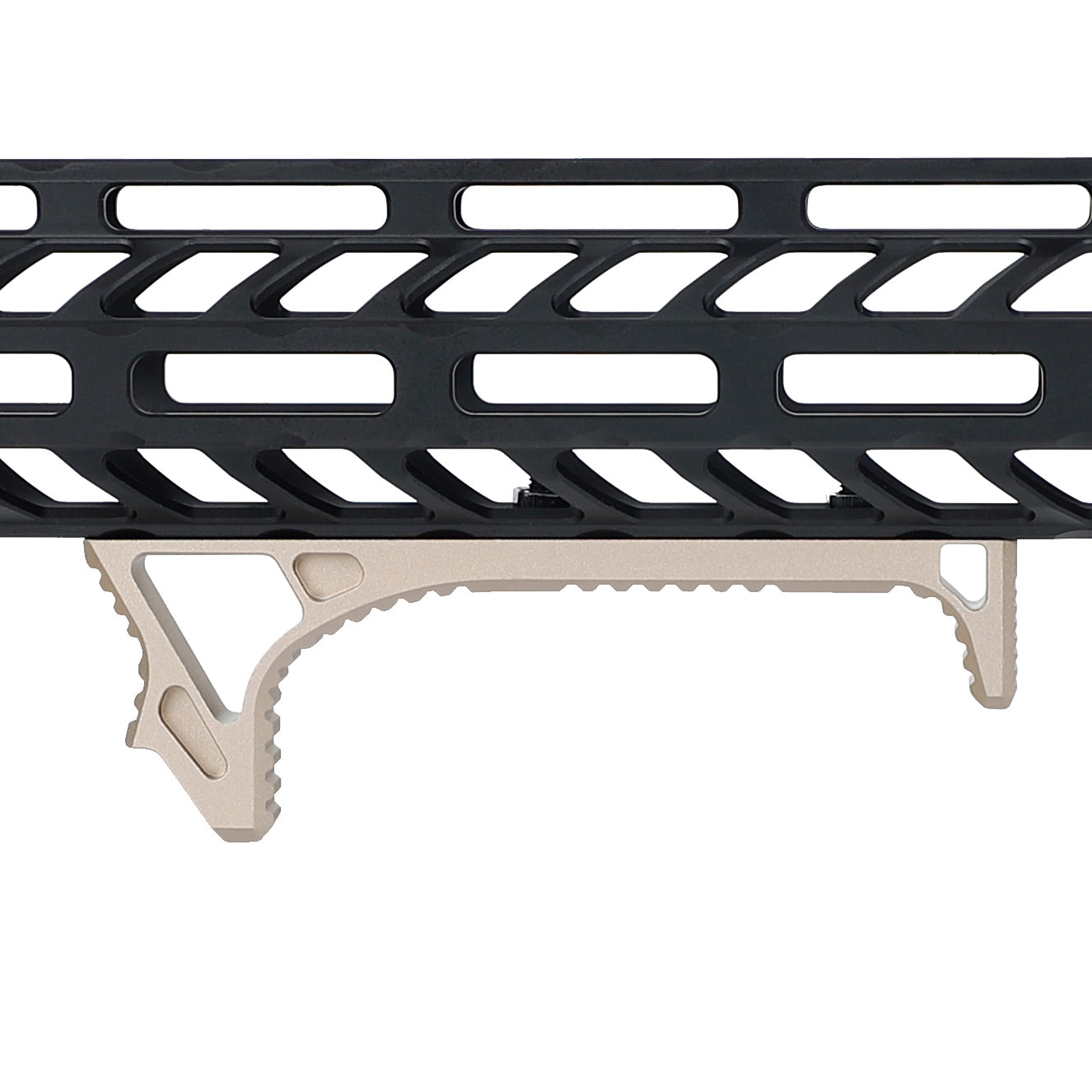 AR-15 Link Curved Handstop Metal Angled Foregrip 4.6" fit M-lok Handguard - Desert Dirt Color