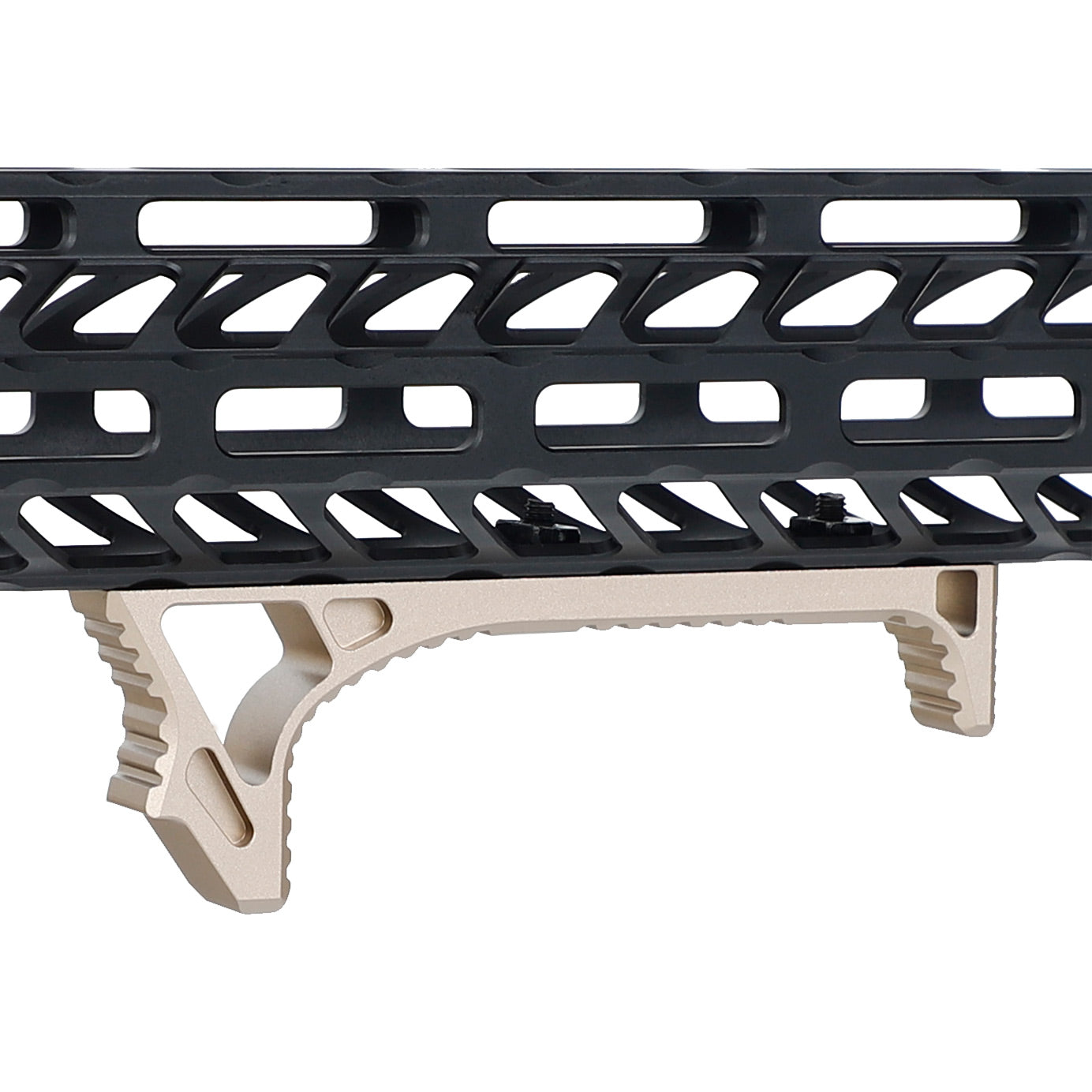 AR-15 Link Curved Handstop Metal Angled Foregrip 4.6" fit M-lok Handguard - Desert Dirt Color