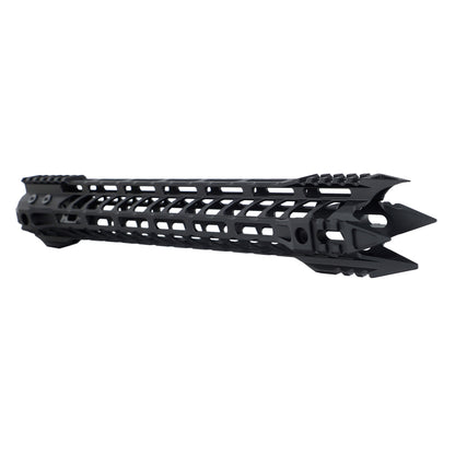 AR-15 Free Float Javelin M-LOK Handguard com porca de cano de aço 7" 9" 12" 15" Corrimão