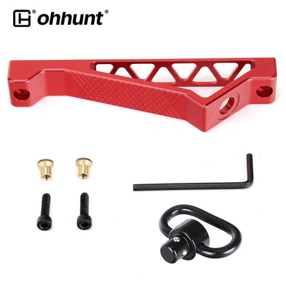 AR-15 Foregrip Angular com QD Sling Swivel Combo Alumínio fit Keymod - Vermelho