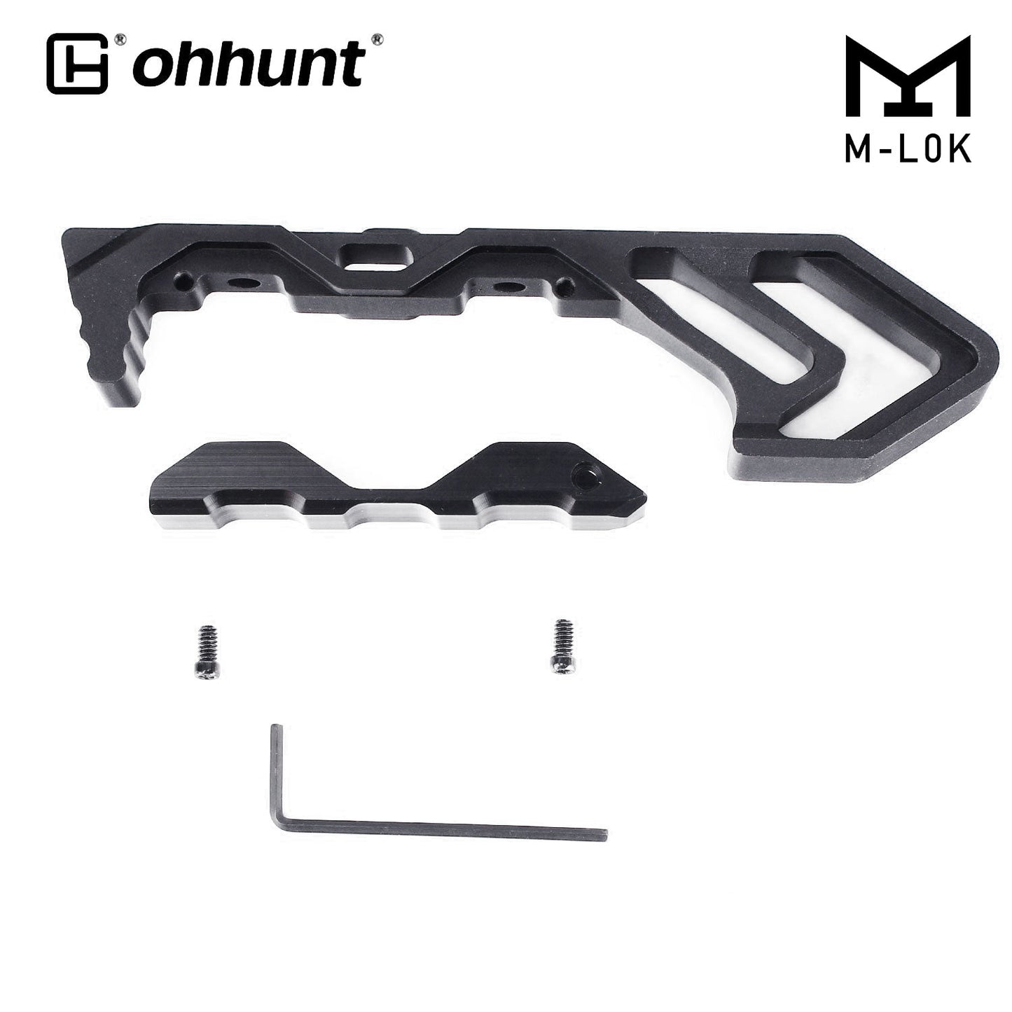 M-LOK Handstop Barricade Stop Aluminum Angled Foregrip for AR-15 AR-10 - Black