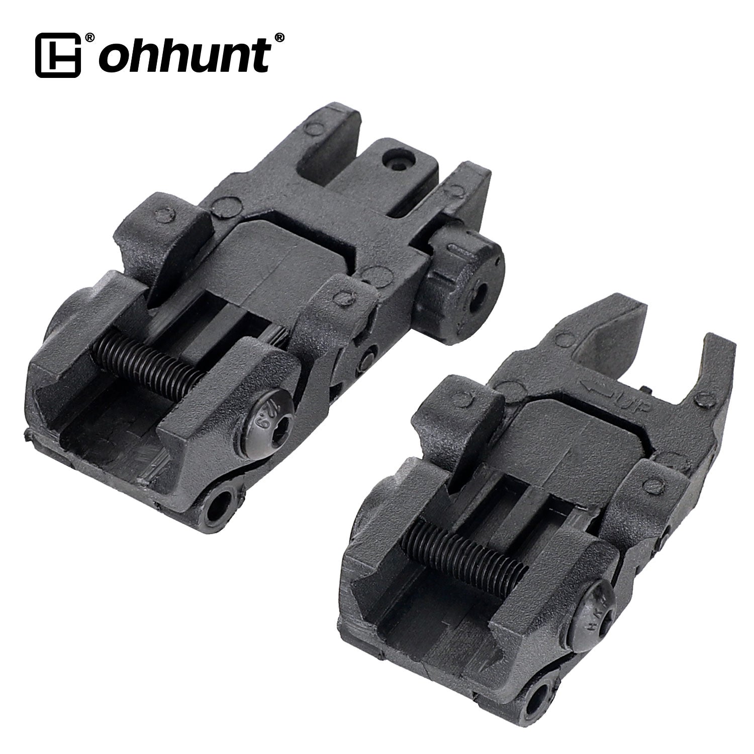 Ohhunt AR-15 タクティカル フリップ アップ フロント リア サイト セット ピカティニー レール用 – ohhunt