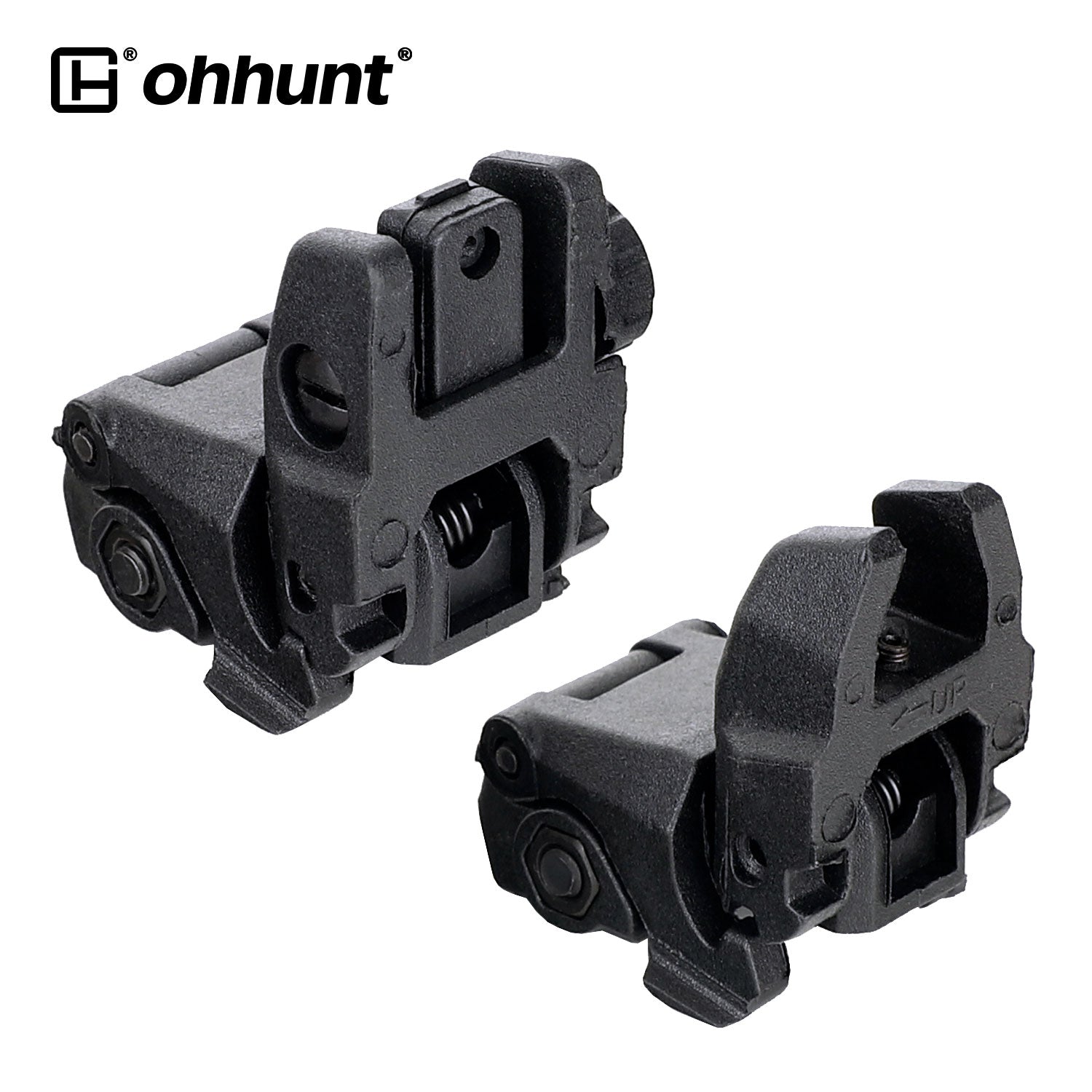 Ohhunt AR-15 タクティカル フリップ アップ フロント リア サイト セット ピカティニー レール用 – ohhunt