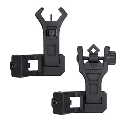 ohhunt 45 Degree Offset Flip Up Sight Rapid Transition Backup Front and Rear Sight for Picatinny Mount