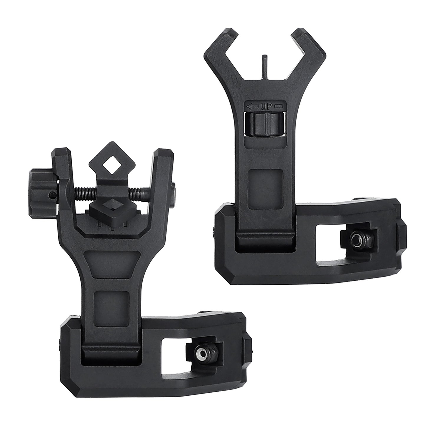 ohhunt 45 Degree Offset Flip Up Sight Rapid Transition Backup Front and Rear Sight for Picatinny Mount