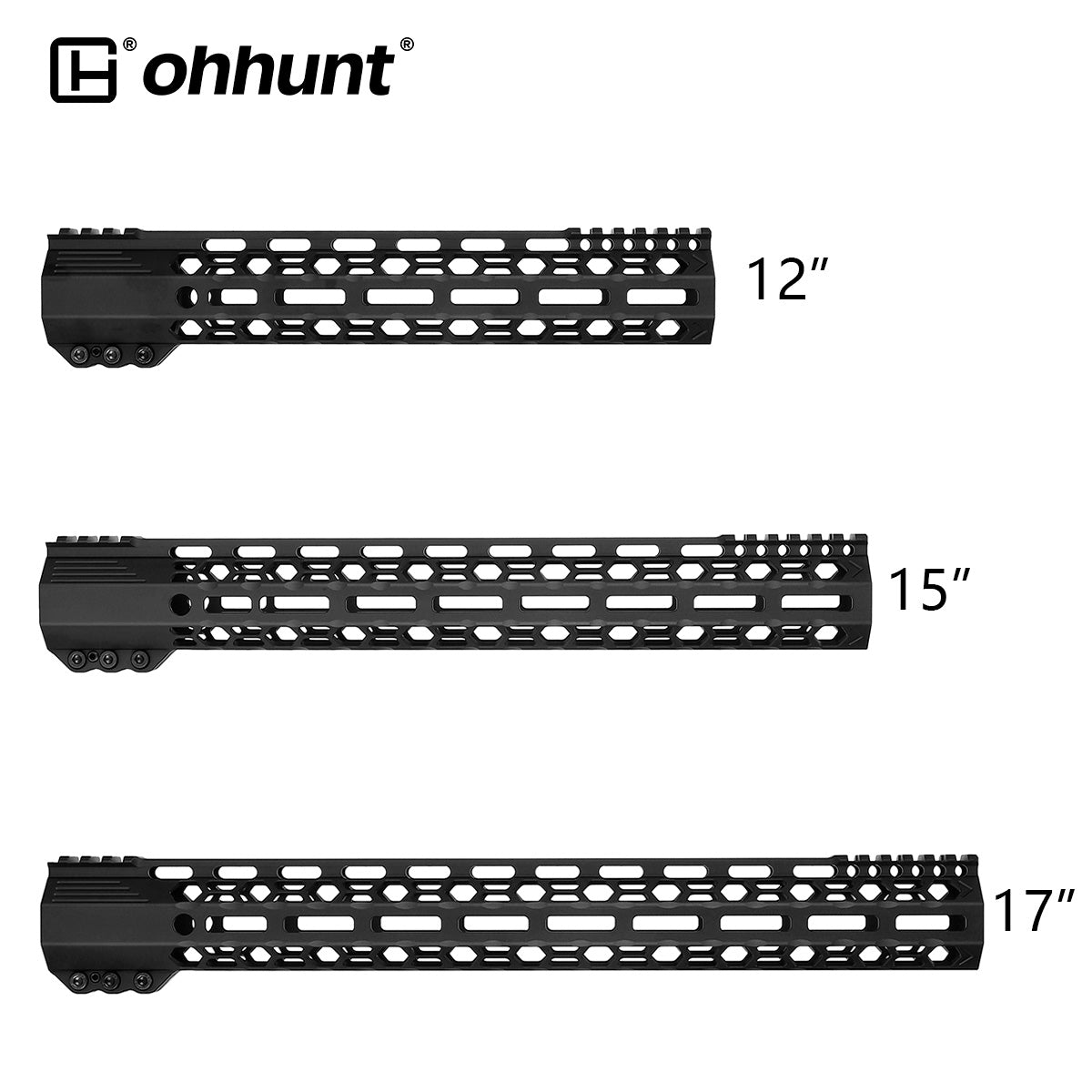 AR10 Handguard with Steel Barrel Nut Lightweight & Slim Desigh 12