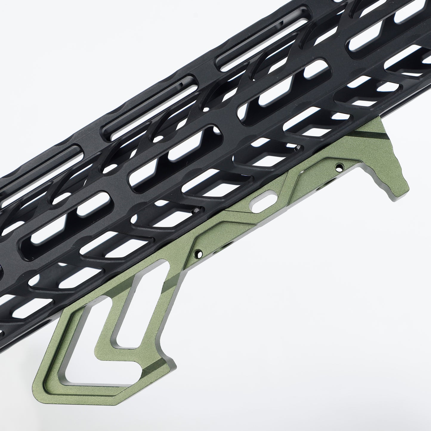 M-LOK Handstop Barricade Stop Aluminum Angled Foregrip for AR-15 AR-10 - Green