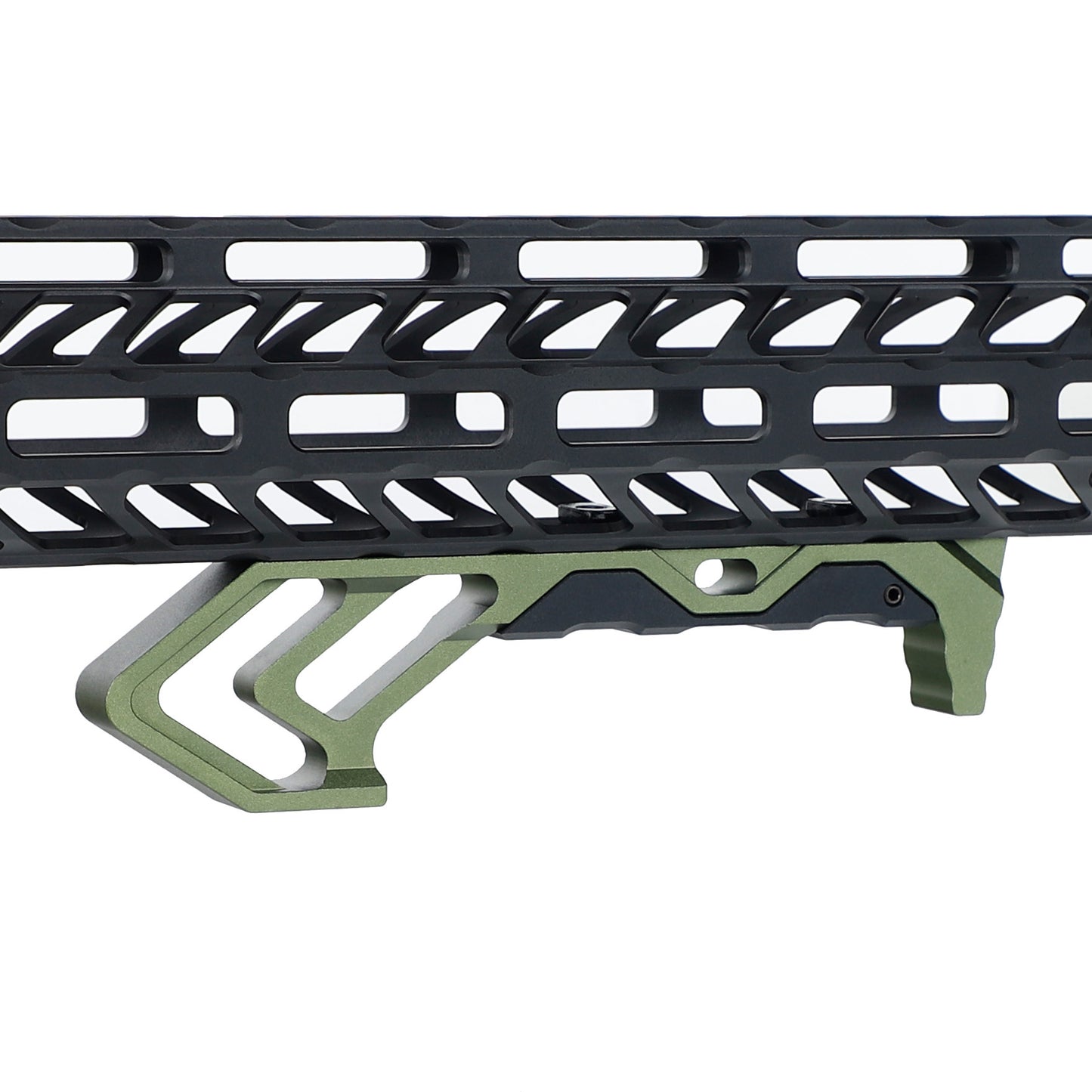 M-LOK Handstop Barricade Stop Aluminum Angled Foregrip for AR-15 AR-10 - Green