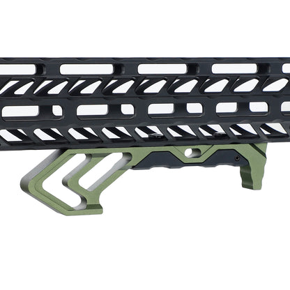 M-LOK Handstop Barricade Stop Aluminum Angled Foregrip for AR-15 AR-10 - Green