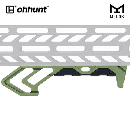 M-LOK Handstop Barricade Stop Aluminum Angled Foregrip for AR-15 AR-10 - Green