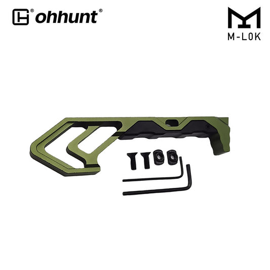 M-LOK Handstop Barricade Stop Aluminum Angled Foregrip for AR-15 AR-10 - Green