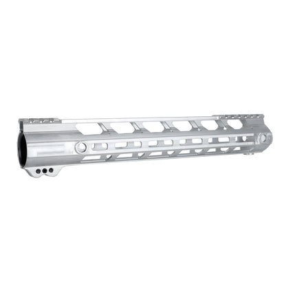 Unbranded Gen2 AR-15 Lightweight Free Float M-LOK Raw Handguard 7" 10" 12" 13.5" 15" Silver Color