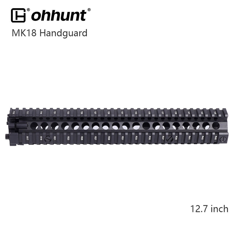 MK18 M4A1 Quad Rail Handguard Two-pieces Free Float Design for AR-15 ...