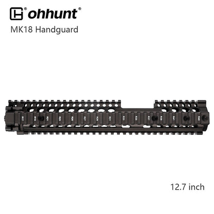 MK18 Handguard Free Float Quad Rail Two-pieces Design AR15 - Black, Coyote Tan, Desert Tan Color