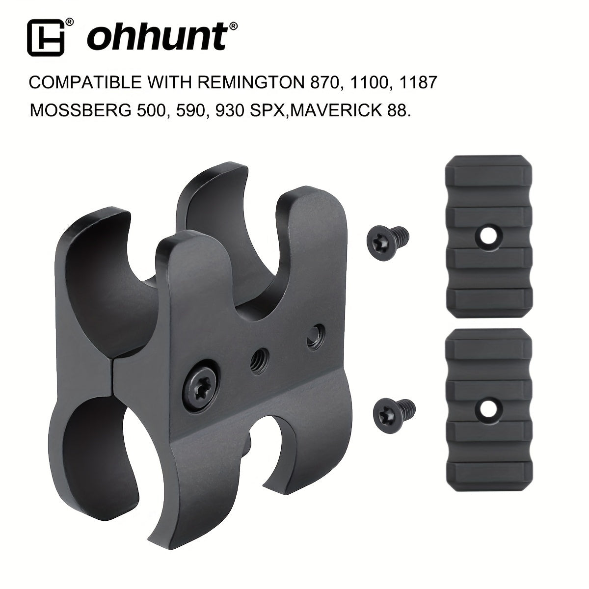 ohhunt® Tactical Magazine Tube Clamp Barrel Mount with 2 Detachable Picatinny Rails