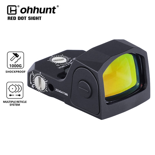 ohhunt RD-005 Micro Red Dot Sight 2 MOA Dot & 32 MOA Circle with RMR adapter plate and Picatinny Mount