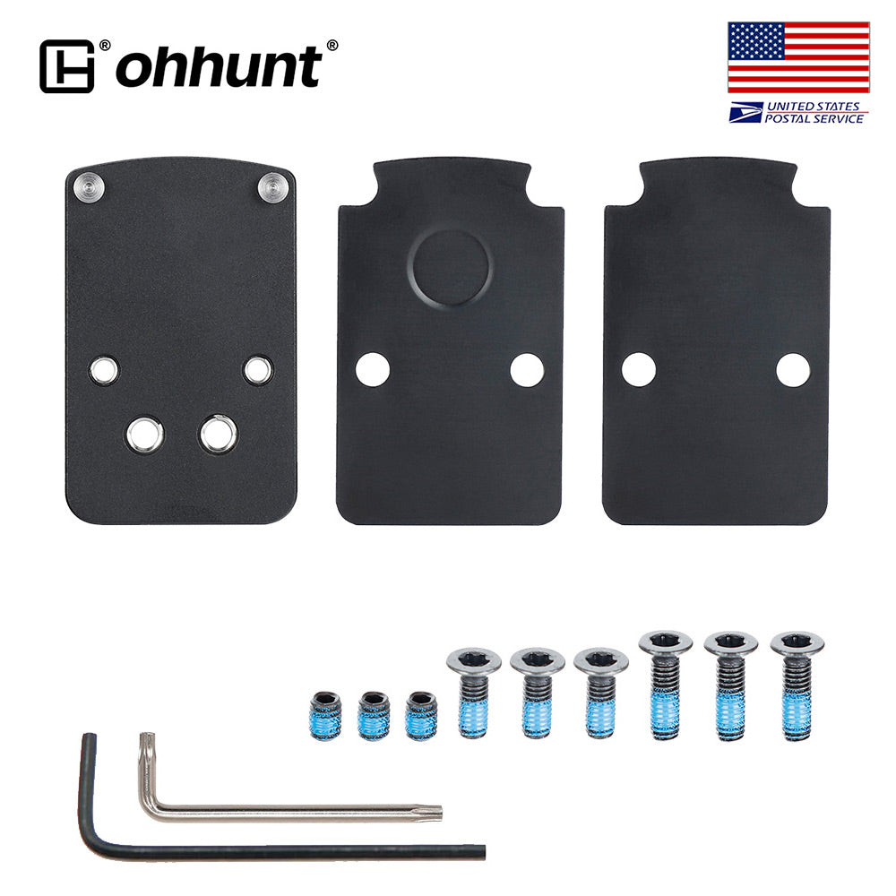 ohhunt® Adaptador de placa de montagem de mira Red Dot para Trijicon RMR SRO Holosun 407C 507C 508T