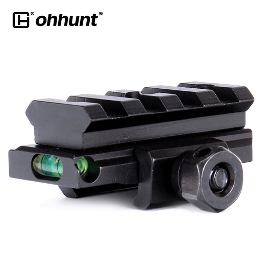 ohhunt Compact Picatinny Rail Riser Mount para Red Dot Scope com nível de bolha