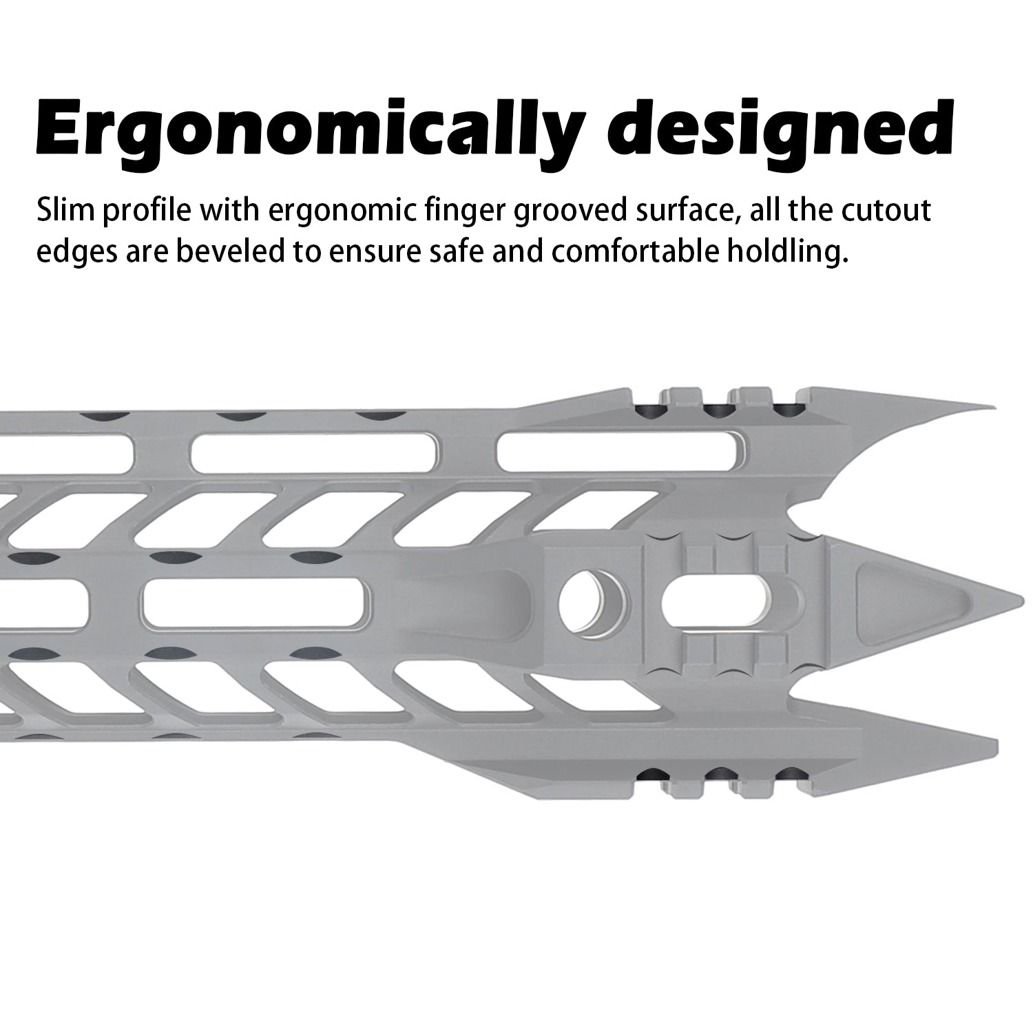 Slim profile with ergonomic finger grooved surface