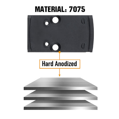 ohhunt® RMR to RMSc Adapter Plate for RMR Cut Slide Without Thread Post Compatible with Holosun 407K/507K/EPS Carry/EPS/RomeoZero