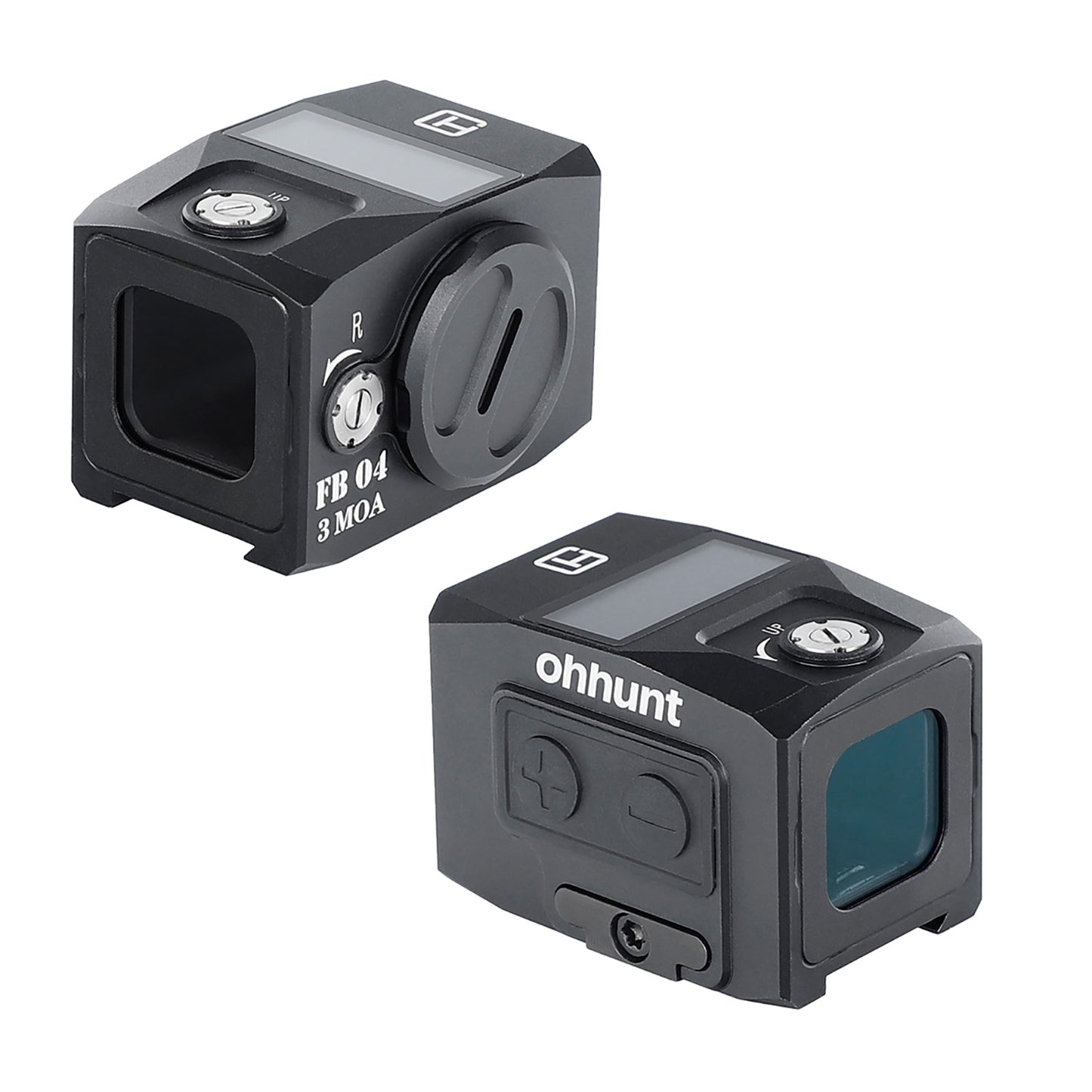 ohhunt FB O4 Motion Awake Micro Solar Red Dot Sight Battery Free Multiple Reticle with 2 Adapter Plates