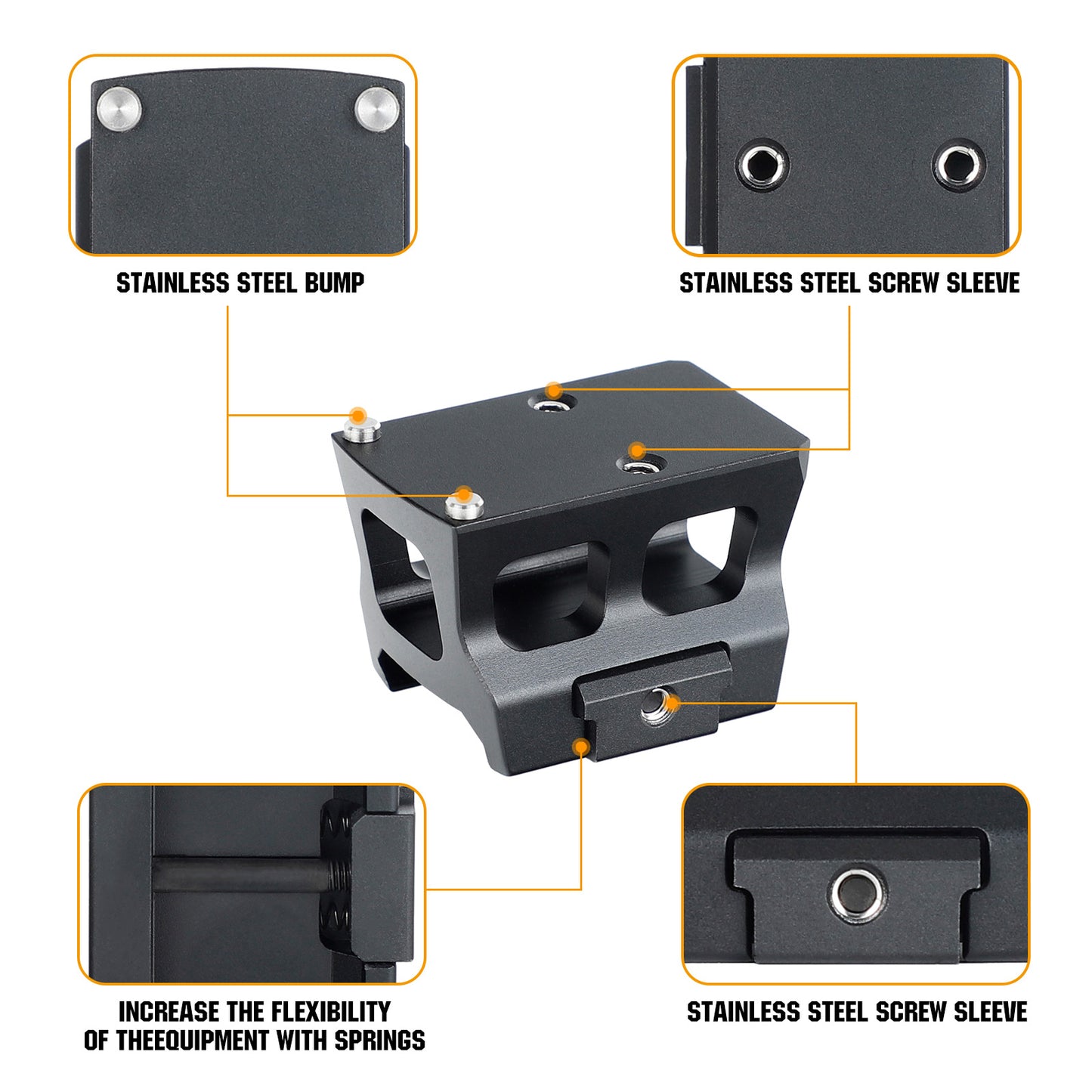 ohhunt® Red Dot Adapter Picatinny Riser Mount Compatible with RMR footprint