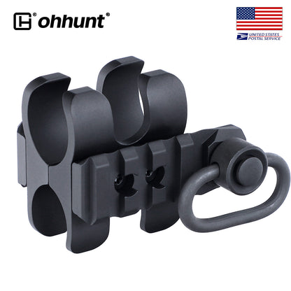 ohhunt® 12Ga Shotgun Barrel Clamp & Light Mount with 1.25" QD Sling Swivel