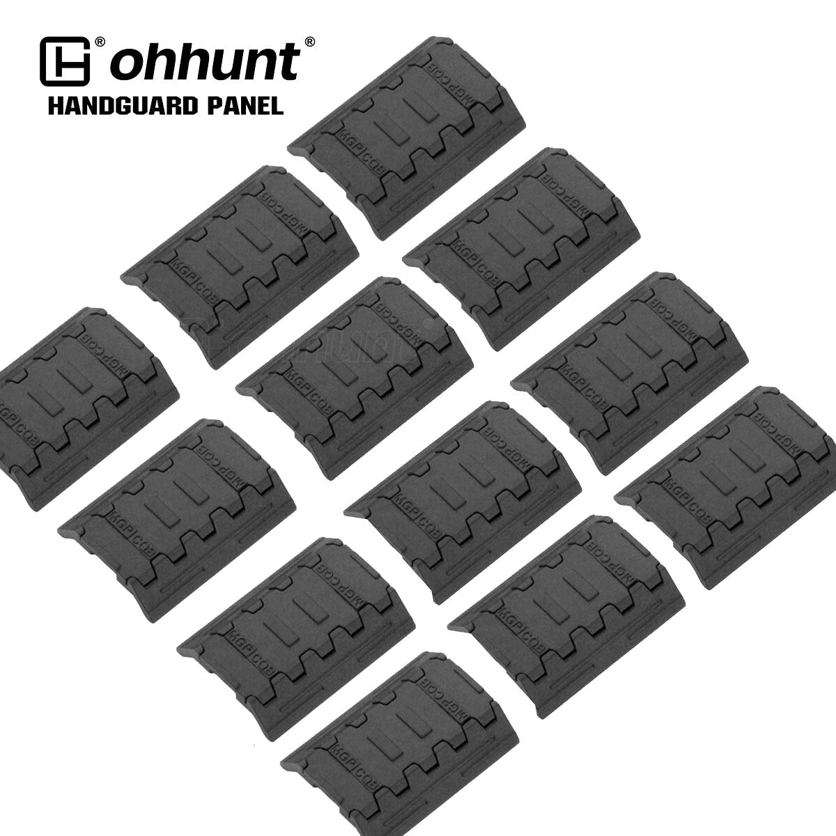 ohhunt® M-LOK Rail Covers Conjunto de painéis de proteção de mão em polímero - Pacote de 12