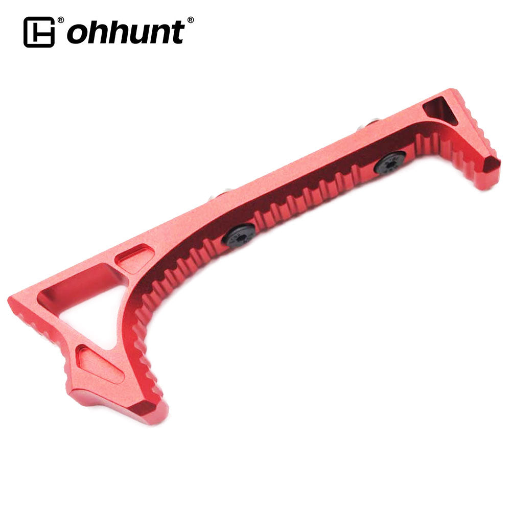 AR-15 Angled Foregrip Link Curved Handstop for Keymod Handguard - Red