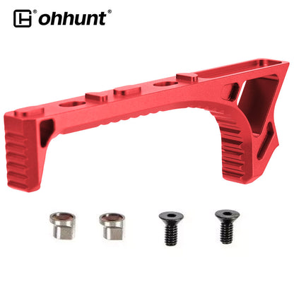 AR-15 Angled Foregrip Link Curved Handstop for Keymod Handguard - Red