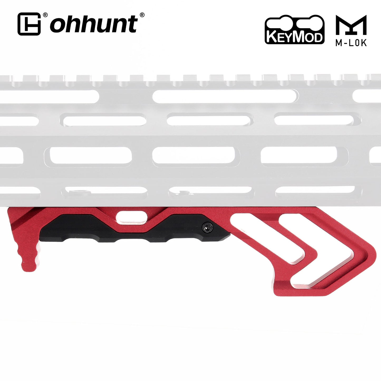 AR-15/AR-10 Handstop Barricade Stop Aluminum fit Both Keymod & M-Lok - Red