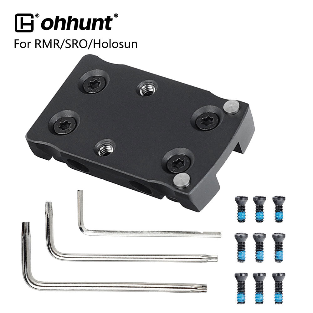 Ohhunt Universal Steel Ventilated Rib Mount Adapter Plate For Red Dot