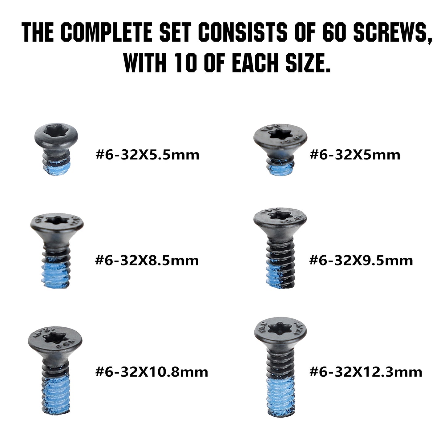 Include 6 sizes of screws for red dot sight