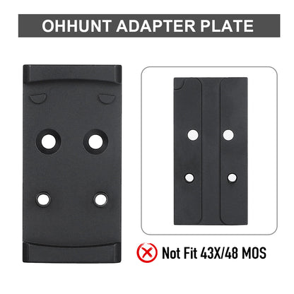 ohhunt® Red Dot Mount Adapter Plate for Glock Compatible with Holosun 407K/507K/EPS Carry/EPS/RomeoZero