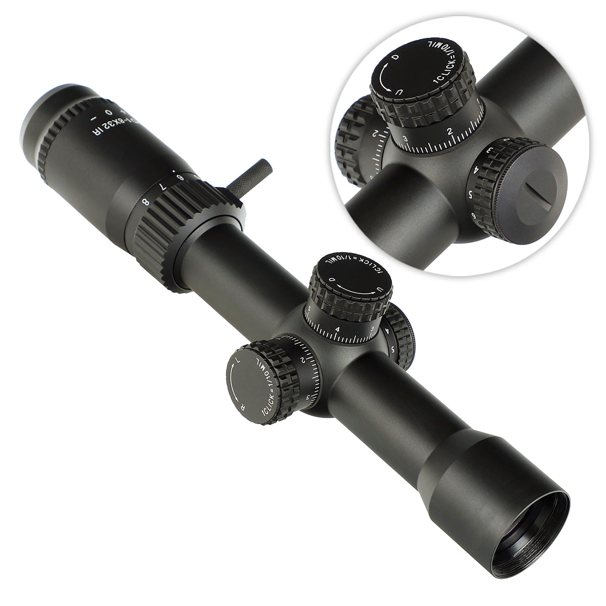 ohhunt® 1-8X32 Compact Rifle Scope SFP Long Eye Relief LPVO Optics