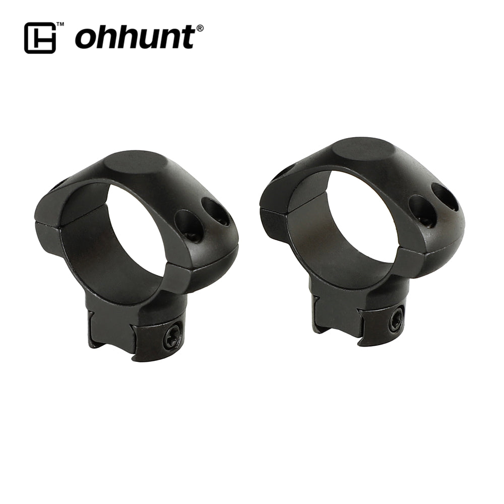 ohhunt® Steel 1 inch Diameter 11mm 3/8 Dovetail Scope Rings - Med Prof