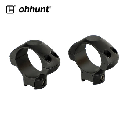 ohhunt® Steel 1 inch Scope Rings Mount for 11mm 3/8 Dovetail Rail Airgun - Low Profile