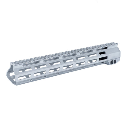 Unbranded AR-15 13,5" M-Lok Rail Raw Handguard Free Float, Silberfarbe