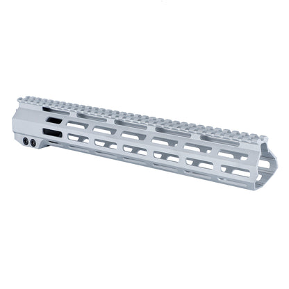 Unbranded AR-15 13,5" M-Lok Rail Raw Handguard Free Float, Silberfarbe