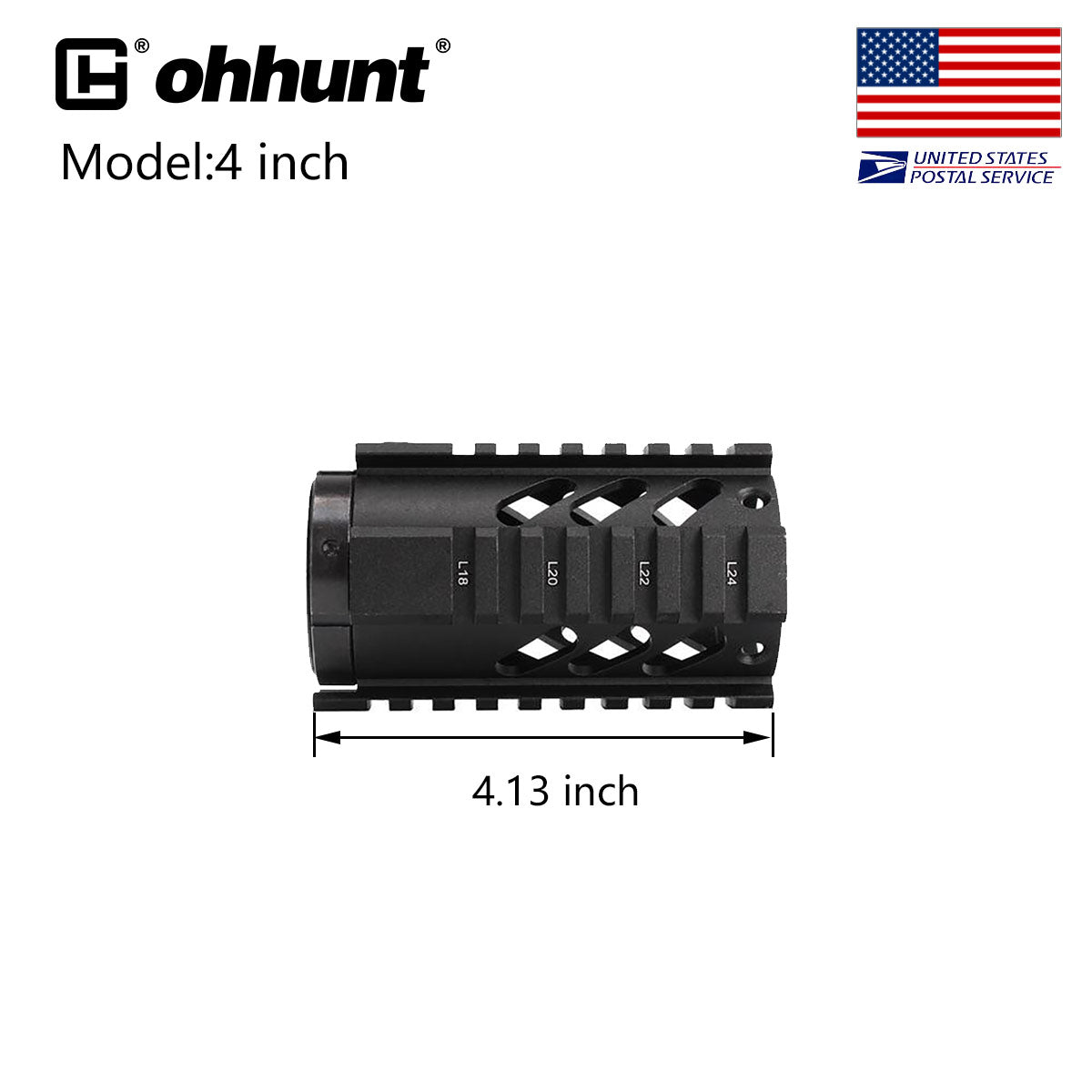 4 inch Quad Rail Handguard 